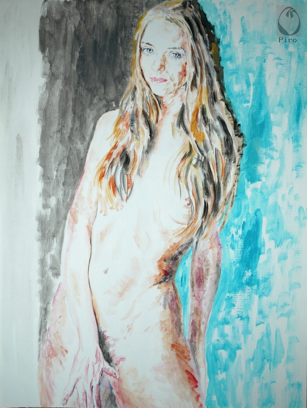 oil on paper - olio su carta di Piro